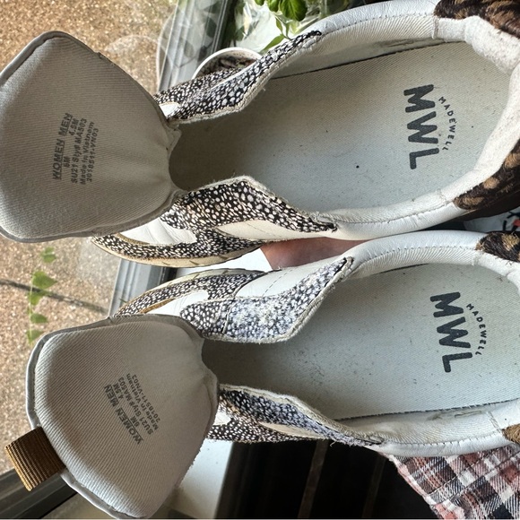 Madewell White and Brown Patterned Sneakers - Picture 4 of 8